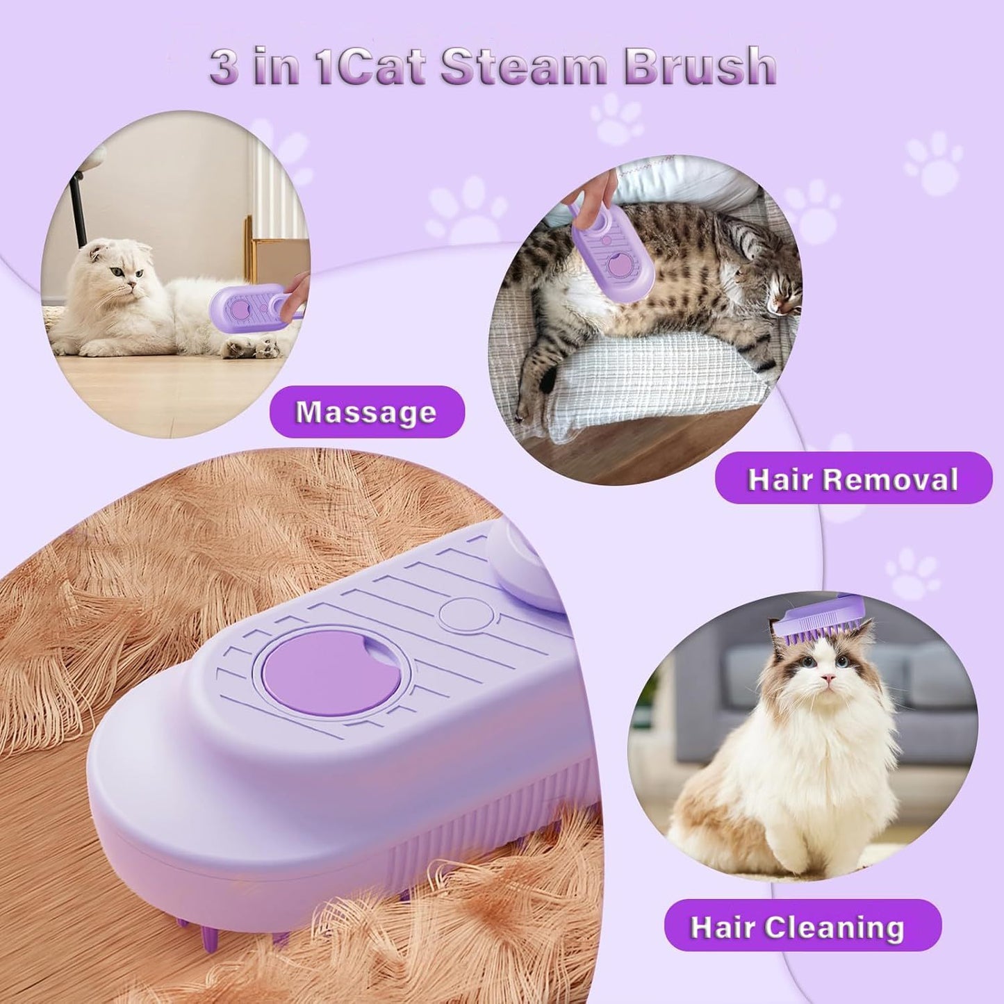 Deshedding Steam Brush