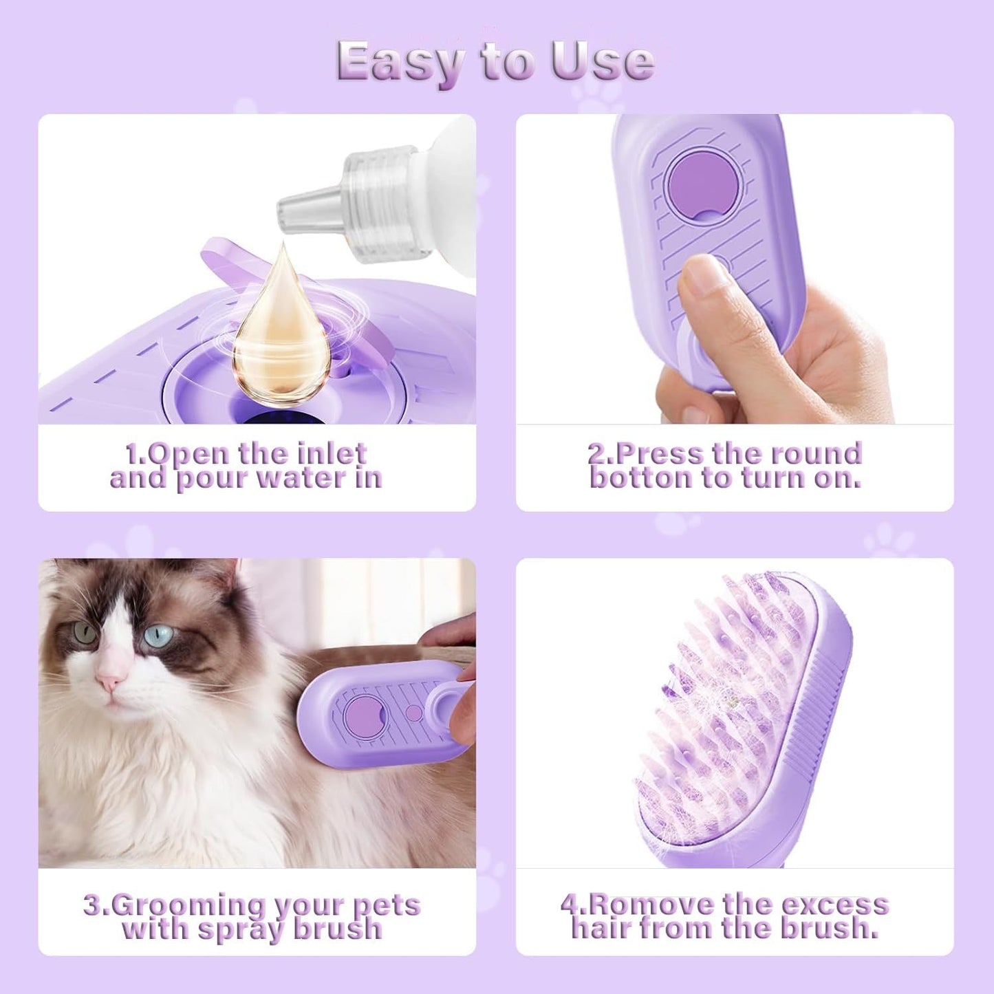 Deshedding Steam Brush