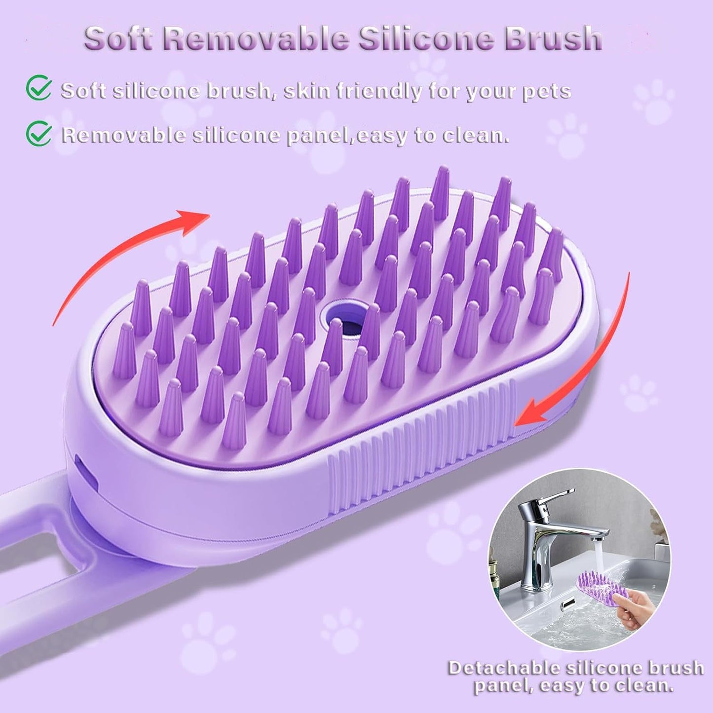 Deshedding Steam Brush