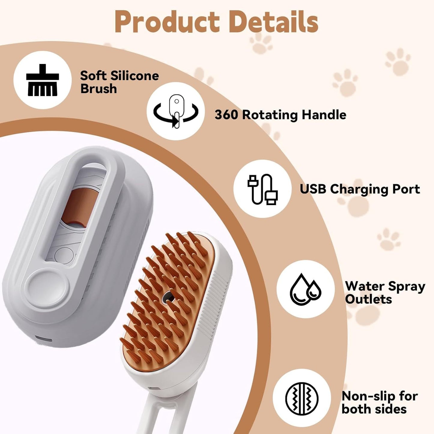 Deshedding Steam Brush