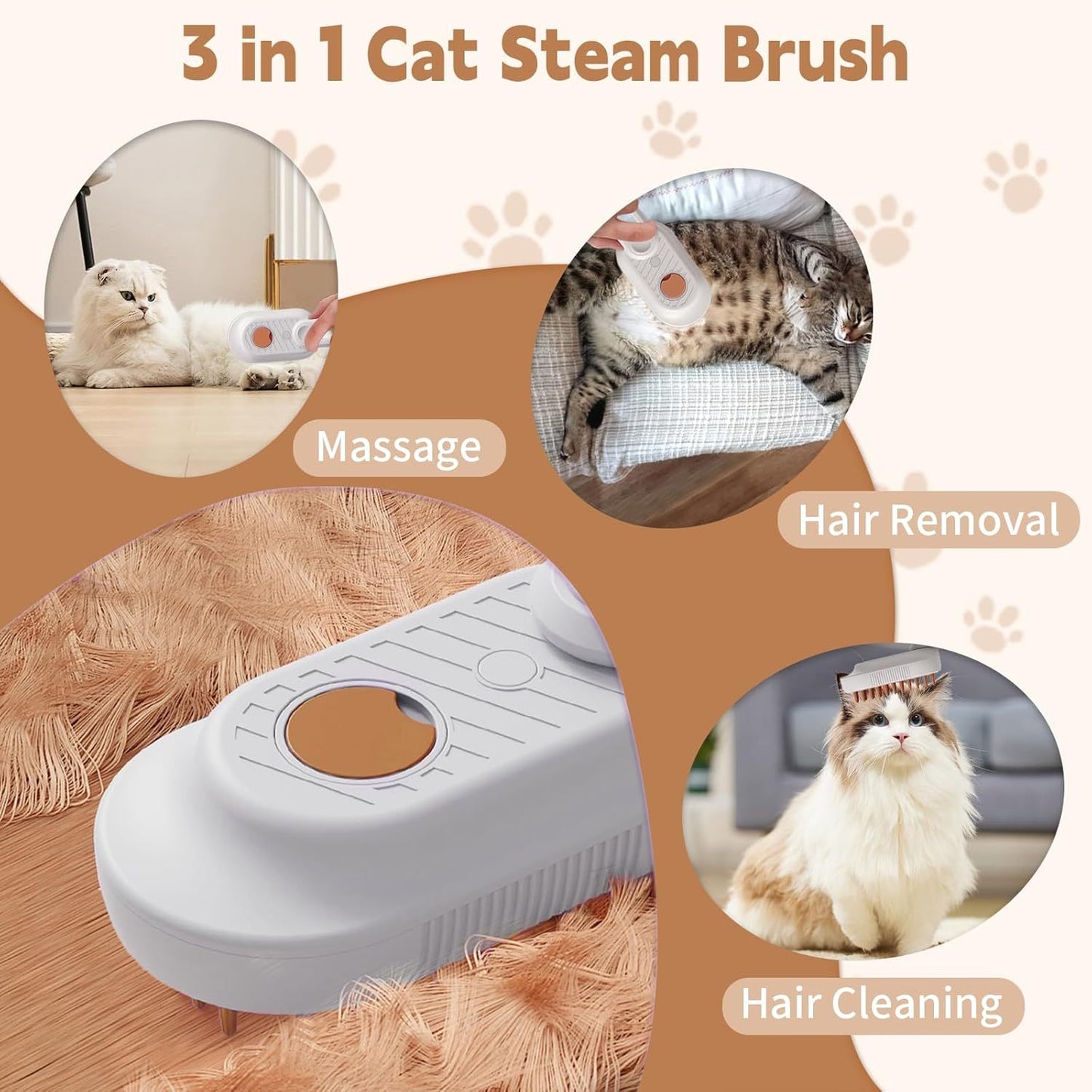 Deshedding Steam Brush