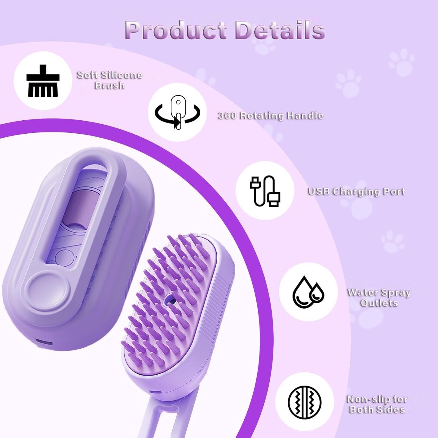 Deshedding Steam Brush