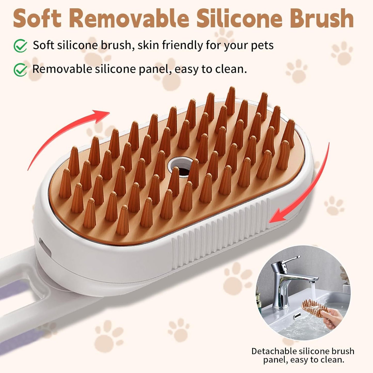 Deshedding Steam Brush